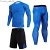 Trainingspakken voor heren Compressie-joggingpak voor heren Winter Thermisch ondergoed Sportpakken Warm Trainingspak voor heren Rashguard MMA Kleding trainingspak 220426 Z230725