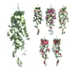 Decorative Flowers Artificial Flower Rattan Fake Plant Vine Decoration Wall Hanging Roses String Home Wedding Party Backdrop