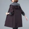 Płaszcze damskie S-7xl duży wiosenny płaszcz jesienny wiatr wiatrówki Środkowa długość wysokiej jakości