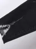 Jeans Feminino Tamanho Grande L-8XL Marca de Algodão Alta Qualidade Cintura Elástica Preto Harém Calça Delivery Denim Solta Grande