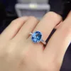 Cluster Rings KJJEAXCMY Fine Jewelry S925 Sterling Silver Inlaid Natural Blue Topaz Girl Vintage Ring Support Test Chinese Style With Box