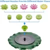 Garden Decorations 2023 Solar Fountain Pump Lotus Leaf Wrap Floating 1W vatten med munstycken för Bird Bath Pond Pool Decoration