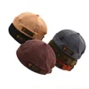 Retro Corduroy 오리지널 Docker Sailor Biker 캡 브랜드 Brimless Skullcap Men and Trend Hiphop 모자 가을 및 따뜻한 모자 6552719