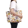 Evening Bags Canvas Handbag For Women Large Capacity Shells Conch Print Simple Shoulder Ocean Style Beach Tote Bag Portable Dropship 230724