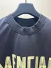 여성 Balencaigaly Sleeved Balencigalaly 세탁 여름 캐주얼 남성 오래된 Tshirt 둥근 편지 목 티셔츠 느슨한 짧은 짧은 Tshirt 슬리브 셔츠 Printin