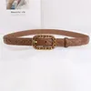 Belts Cow Leather Women Thick Thread Soft Pants Decorative Waistband Lattice Small Fragrance Dress Waist Cover Designer Belt