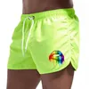 Mannen Shorts Lip Printing Sport Casual Fitness Ademend Training Trekkoord Snoep Kleuren Losse Zomer Mannelijke Strand Broek S-3Xl