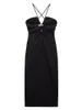 Casual Dresses JBEELATE Women S Summer Sexy Fitted Long Dress Halter Neck Cut Out Sleeveless Party Cocktail Clubwear