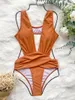 Женские купальники Deep v Swimsuit One Piece Женский дизайнерский купальный костюм с высоким разрешением монокини погружение в Sexy 2023 Dropship