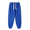 Herrbyxor Polyester French Terry Material Sweatpants Clothing Classic Jogger Casual Plain Blank Trousers For Spring Wear