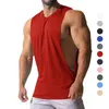 Camisetas de hombre 2023, camiseta sin mangas de verano de comercio exterior, deportes musculares, camiseta informal de Color sólido sin mangas con corazón