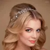 Hair Clips Handmade Crystal Beads And Pearls Bridal Band Wedding Party Accessories For Women Headbands