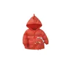 Down Coat Kids'Down Jacket Children's Winter Warm Cute Dinosaur Down Jacka Girl's Thicked Overalls Down Coat Boy's Windbreaker HKD230725