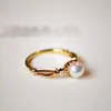 Top Quality 14K Gold Natural Sea Shell Pearl Ring Special-Interest Design High-Grade Temperament Ring