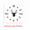 Wall Clocks 3D DIY Mirror Clock Frameless Sticker Mute For Home Decor Gift