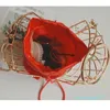 Midjeväskor Kvinnor Birdcage Evening Bag Clutch Metal Frame Brodery Bucket Bird Cage Mini Purse Women Gold Tassel Handväska