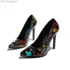 Dress Shoes Single Shoe Art Graffiti Thin Heel High Heels Sexy Fashion Nightcb Women's Large Z230725