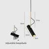 Lampes suspendues Long cylindre tuyau LED lustres luminaires pour salle à manger salon fer suspendu GU10 nordique moderne lumières