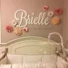 Autres fournitures de fête d'événement Signe de nom en bois personnalisé Lettres de grande taille Plaque de bébé PAINTED décor de nom de pépinière art mural 230725