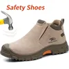 Boots Welding Safety Boots For Men Anti-smashing Construction Work Shoes Puncture Proof Indestructible Shoes Safety Work Boots 230724