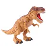 Electric/RC Animals Large Electric Dinosaur Toys Walking Jet Dinosaur World with Mechanical Voice Tyrannosaurus Rex Luminous Egg Children Baby Gifts 230724