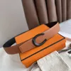 Designer Belt reversible genuine Leather for men and women luxury high-end waistband Width 3.8cm fashion letter buckle with orange box business casual man wide belt