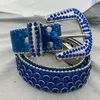 Strass Riem Unisex Pin Gesp Ingelegd Kleurrijke Kristallen Europese Hip Hop Punk Persoonlijke Influencer Groothandel