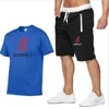 Fatos de Treino Masculino GRAMICCI Fashion Luxury Tshirts Shorts Set Brand Leisure Sports Camisa de Algodão Estampada de Manga Curta Calça Jogging 230724