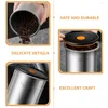 Storage Bottles Metal Vessels Airtight Canister Food Sealed Coffee Ground Containers Silicone Bean