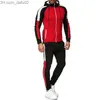 Men's Tracksuits Autumn Winter Mens Tracksuit Set 2 Pcs Set Men Gradient Sweatsuits Sports Suit Gym Clothes Running Set Men Clothing Male Sets 201210 Z230725