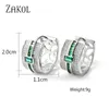 Stud ZAKOL Personalità Moda Oro Verde Cubic zirconia Orecchini Orecchini affascinanti Regalo madre Gioielli EP2647 230725