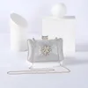 Evening Bags Womens Clutch Bag Party Purse Luxury Wedding for Bridal Exquisite Crystal Ladies Handbag Apricot Silver Wallet 230725