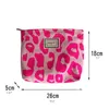 Bolsas Cosméticas Estojos Rosa com Estampa de Leopardo Bolsa Feminina Retro Flor Feminina Pequena Bolsa Clutch Bolsas de Viagem Colegial Armazenamento de Lápis 230725