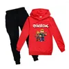 Erkek Hoodies Saf Pamuklu Hoodie Pantolon 2 PCS Terzçilik Erkek Kız Kızlar Uzun Kollu Sweatshirt İlkbahar ve Sonbahar Kıyafetleri Giysiler Çocuk Doğum Günü Takım