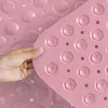 Bath Mats Bathroom Mat PVC Fan Type With Suction Cups One-piece Molding Hollow Dots Non-slip Odorless Environmental Protection