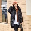 Women's Down Parkas Semir Down Jacket Women Mid-Length Hooded 2022 Winter New Oversize Thick Coat waterproofing material winter coat for woman HKD230725