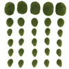 Sacos de armazenamento 30 peças pedras de 3 tamanhos decorativas bolas de musgo verde arranjos e artesanato