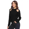 Women's Sweaters 2023 Plus Size Sweater Slash Neck Off-the-shoulder Sexy Bottoming Crop