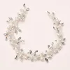 Hair Clips Bridal Wedding Rhinestone Pearl Flower Headband Accessories Handmade Crown Hairband Beads Decoration