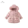 Manteau en duvet Dave Bella hiver vêtements pour enfants filles veste en duvet de canard mode à capuche enfants vêtements d'extérieur chauds DBK4226013 HKD230725