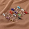 Scarves Cross-Border High Quality Women's Scarf Silk Clip Jewelry Rhinestone Ball U-Clip Buckle Pin One Piece Drop