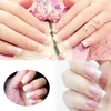 Faux Ongles 1lot / 10 kits Long Français Nail Tip Naturel Rose Couverture Complète Faux Ongles À La Main Acrylique Nail Tip Artificiel ongle False Nail Art Salon 230724