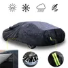 Pare-soleil de voiture universel complet bâches de voiture extérieur étanche UV pluie neige Protection noir housse de voiture SXXL SUVSedan voiture Zipper Design x0725