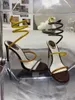 Summer Shoes Women New Luxurys Designers Shoe 2023 Sandals High Heeled Ankle Strap Dress Classics Sexig Celebrity Matching Designer Sandaler Size 35-40 27 Styles