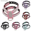 Collare per cani Prodotti per animali domestici regolabili Collana per animali domestici Guinzaglio per cani Guinzaglio a sgancio rapido con strass Bling 1 PC Cuoio L230620