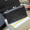 10A Top Tier Quality Jumbo Double Flap Bag Luxurys Designer 25CM 30cm Real Leather Caviar Lambskin Classic All Black Purse Quilted Handbag Shoulde CF bags