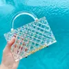 Evening Bags Transparent Clutch Bag Clear Acrylic PVC Plastic Women Vintage Party Handbag Trendy Beach Summer Wallet 230725