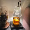 테이블 램프 110V/220V Crystal Light Candle Warmer Wax Melting Lamp 나무베이스 침대 옆 장식 데스크톱 조명 실내