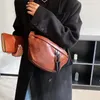 Midjepåsar mjuk läderväska för kvinnor Fanny Pack Högkvalitativ axel Kvinnlig bälte Fashion Designer Crossbody Chest