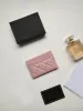 디자이너 지갑 럭셔리 C 패션 여성 카드 홀더 클래식 패턴 캐비어 퀼트 골드 하드웨어 작은 미니 블랙 작은 하드웨어 지갑 조약돌 가죽 상자